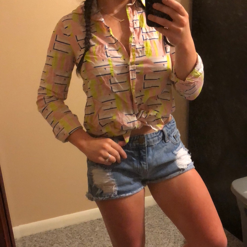 J. Crew retro button up